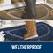 Half Circle Door Mat – 29.5"x17", Waterproof, All-Season, Rubber, Low Profile, Easy Clean, Black for Indoor/Outdoor.